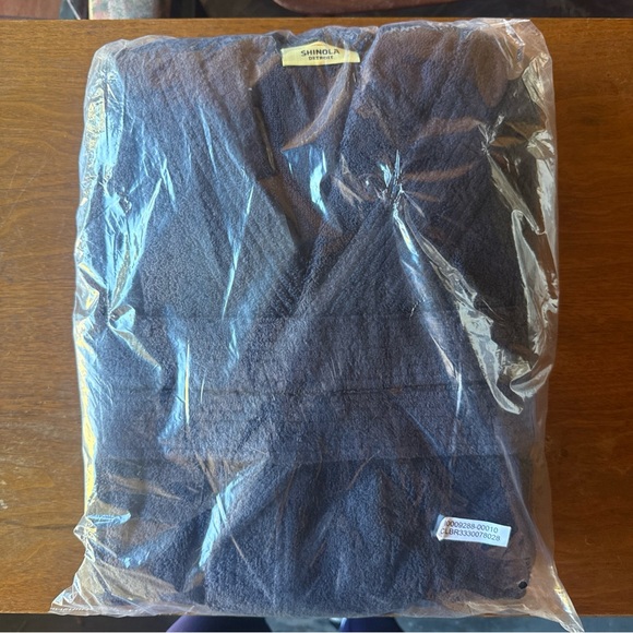 NWT Shinola Navy Blue Detroit Robe - Heavy Terry Cloth - Picture 4 of 5